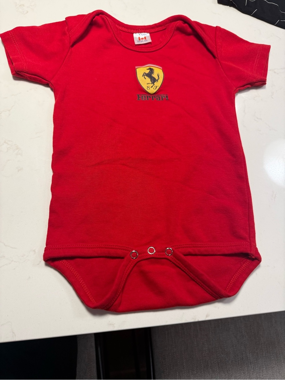 Ferrari Red Baby One-Piece Bodysuit size 24 months